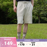 VANS范斯官方 男女情侣针织短裤温柔燕麦色质感拼接 燕麦色 M