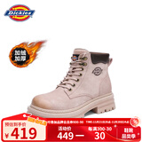 Dickies女士马丁靴高帮时尚情侣靴百搭工装靴女 粉色-加绒 女款-36 