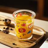 摩登主妇玻璃杯女卡通杯子家用喝水杯翻口杯牛奶杯果汁杯320ml生日礼物