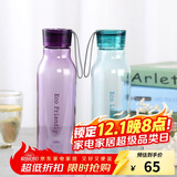 乐扣乐扣（LOCK&LOCK）ECO户外运动水杯户外便携塑料水壶男女杯子两件套（550ml*2） 