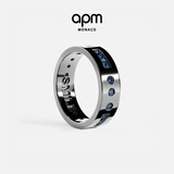 APM MonacoSMILE摩斯密码戒指时尚经典款海军蓝对戒男友银饰魔戒礼物 海军蓝摩斯密码戒指 54码 (14号)