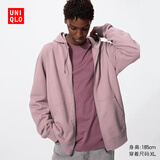 优衣库男装女装连帽拉链运动开衫长袖外套休闲卫衣25新款479800 12 桃红色 2XL