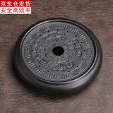 古德窑 复古壶承壶垫陶瓷干泡台日式紫砂养壶底座茶承茶具配件定制壶托储水式 黑泥紫砂《圆满》双层壶承