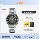 美度（MIDO）瑞士手表 指挥官 幻影款 商务休闲 蓝钢 机械钢带男表送男友