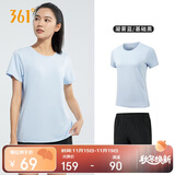 361°跑步运动套装女士夏季衣服新款休闲短袖短裤两件套662414001H-5