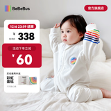 bebebus婴儿睡袋春秋冬恒温儿童睡衣四季通用分腿防踢被 彩虹加棉寒冬款（室温14-18℃） M【80码 建议身高80-90CM】