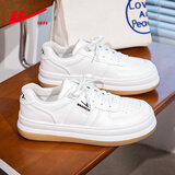 回力女鞋女士板鞋休闲鞋子女新款2025冬季透气大头学生百搭小白鞋 白色 36