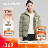 斯凯奇2025冬季保暖时尚百搭男女同款羽绒外套