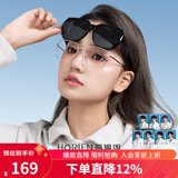 海俪恩偏光墨镜套镜太阳镜女可套近视眼镜开车专用墨镜男防紫外线NT002 P01【亮黑+灰片】