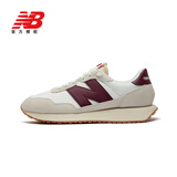 NEW BALANCE NB237系列简约百搭运动休闲鞋 MS237SB 米色/白色 38 (脚长23.5cm)