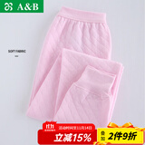 AB内衣保暖裤 女士三层夹棉纯棉中厚秋裤打底线裤秋冬棉毛裤T866 粉色 2XL