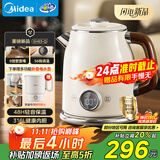 美的（Midea）艺术家电热水壶  烧水壶自动断电保温一体  1.6L大容量电热水壶 316L不锈钢恒温壶 精准控温 63-Q