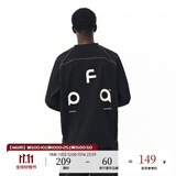 FPA速干7A抗菌运动长袖国潮春季宽松圆领潮流情侣款t恤潮牌男装 黑色 XL