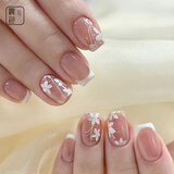晨色穿戴甲美甲贴片【纯欲花花】指甲贴成人甲片中短款24片可拆带工具