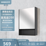 摩恩（MOEN）达利系列黑色镜柜 浴室单独镜柜 科学收纳卫生间镜柜 高清成像镜柜BC5806-003BK55cm