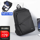 POLO双肩包男大容量男士背包学生书包15.6英寸电脑包商务旅行包 黑色