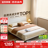 全友家居现代简约高箱储物收纳床主卧1.8米x2米双人大床家具政府补贴 【暖白色 | 高脚】床+65床垫 1.5x2米【爆款+性价比超高】