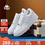 KAPPA卡帕男鞋板鞋男秋冬新款厚底小白鞋子男百搭休闲鞋情侣跑步运动鞋 鹭羽白 42