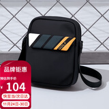 高尔夫GOLF单肩包男士休闲撞色斜挎包男防泼水手机包潮流学生小背包女百搭挂包运动随身挎包 黑色