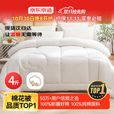 京东京造100%天然新疆棉花被 纯棉被芯单人被子 秋冬被4斤1.5x2m