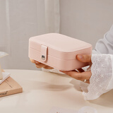 卡瑟格（CASEGRACE）收纳盒首饰盒小高档精致便携旅行高级耳钉盒项链金银手链盒子闺蜜 【升级款】掌心首饰盒-桃夭