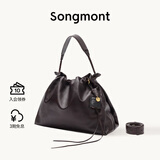 Songmont山下有松百纳托特包大容量垃圾袋通勤流浪包【文淇同款】 黑檀色+烦尽牌包挂中号 预售24天