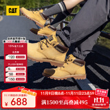 CAT卡特马丁靴中帮大黄靴男士工装鞋轻户外防滑登山鞋P110973N3BDC25 黄色 44