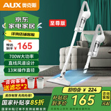 奥克斯（AUX）家用吸尘器手持地毯式低噪音小型迷你大功率强力吸尘器除尘机宠物家庭有线5米 AXS-927 白色至尊版吸拖一体