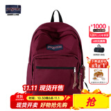 JANSPORT杰斯伯双肩包女男复刻暮光学生电脑包旅行背包书包 4QVA04S深紫酒红-侧袋+隔层