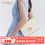 金利来女包单肩包休闲时尚通勤小方包链条斜挎包送妈妈女朋友礼物 【升级版】白色
