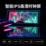 IPSTUBE 智能LED电气灯电竞房必备装饰氛围灯桌面桌搭电脑摆件电子量子时钟男生黑科技玩具高级感生日礼物 IPSTUBE量子时钟PRO版|自定义上传视频图片