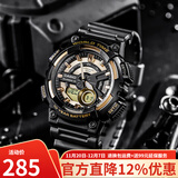 卡西欧（CASIO） 手表 防水黑金太男表 多功能夜光双显电子表 运动学生手表 AEQ-110BW-9A十年电力+百米防水