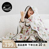 nest designs新生儿纱布包被大方巾 婴儿用品盖毯 宝宝四季浴巾包巾襁褓巾包单 葡萄树下四层大方巾S码(含小方巾)