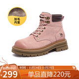 骆驼（CAMEL）【山丘】经典大黄靴户外工装马丁靴 L23W076065M 粉色（毛里） 38