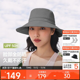 蕉下（beneunder）遮阳帽子女透气渔夫帽防晒帽钓鱼帽防泼水户外AS713深花灰
