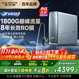 史密斯（A.O.SMITH）佳尼特蓝鲸净水机家用净水器厨房专用台下用直饮机一体机厨下8年RO膜京东自营 CR4200AE1 高水效