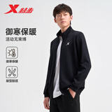 特步立领运动外套夹克男装针织开衫上衣卫衣休闲运动服