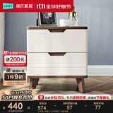 林氏家居床头收纳柜 现代简约床边小柜子北欧经济型边柜迷你储物柜LS154B1 【灰色+白色】LS154B1-A床头柜