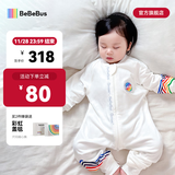 bebebus婴儿睡袋春秋冬恒温儿童睡衣四季通用分腿防踢被 彩虹加棉秋冬款（室温16-20℃） M【80码 建议身高80-90CM】