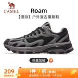 骆驼（CAMEL）漫游复古慢跑鞋男加绒运动鞋子 K13S09L7015A 黑/灰 40