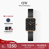 丹尼尔惠灵顿（DanielWellington）DW小方表手表女表黑色钢带简约黑盘欧美手表生日礼物DW433