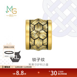 周生生黄金转运珠足金Charme XL 酷黑貔貅蝙蝠锁子纹串珠 定价单颗 锁子纹93841C