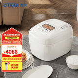 虎牌（TIGER）电饭煲Pro 智能压力IH 日本进口土锅涂层压力电饭煲4-5人丝光白 5LJPT-H18C 
