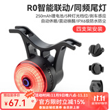 洛克兄弟（ROCKBROS）自行车尾灯USB充电骑行安全夜骑车灯警示灯公路山地车尾灯配件 智能同频刹车尾灯 RO (单个)