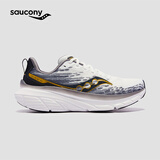 Saucony【彭于晏同款】索康尼向导17减震支撑跑鞋男秋季轻便运动鞋男 白黑500【深圳城市款】 42
