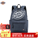 Dickies男士双肩包大学生书包运动背包电脑包休闲背包户外运动包旅行包 牛仔蓝