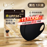 海氏海诺玻尿酸立体防晒口罩脸基尼防晒面罩防紫外线骑行防晒口罩黑色s码
