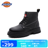 Dickies马丁靴女6孔春季新款短靴 经典光面平底英伦风女靴秋冬新款 28黑色 37