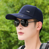 狐狸仙帽子男2024新款春夏季棒球帽遮阳防晒户外鸭舌帽男士运动跑步帽 藏青色