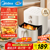 美的（Midea）空气炸锅免翻面 2025年新款家用大容量 6L经典旋钮 空气炸锅微波炉烤箱一体机蒸烤一体 KZE6016